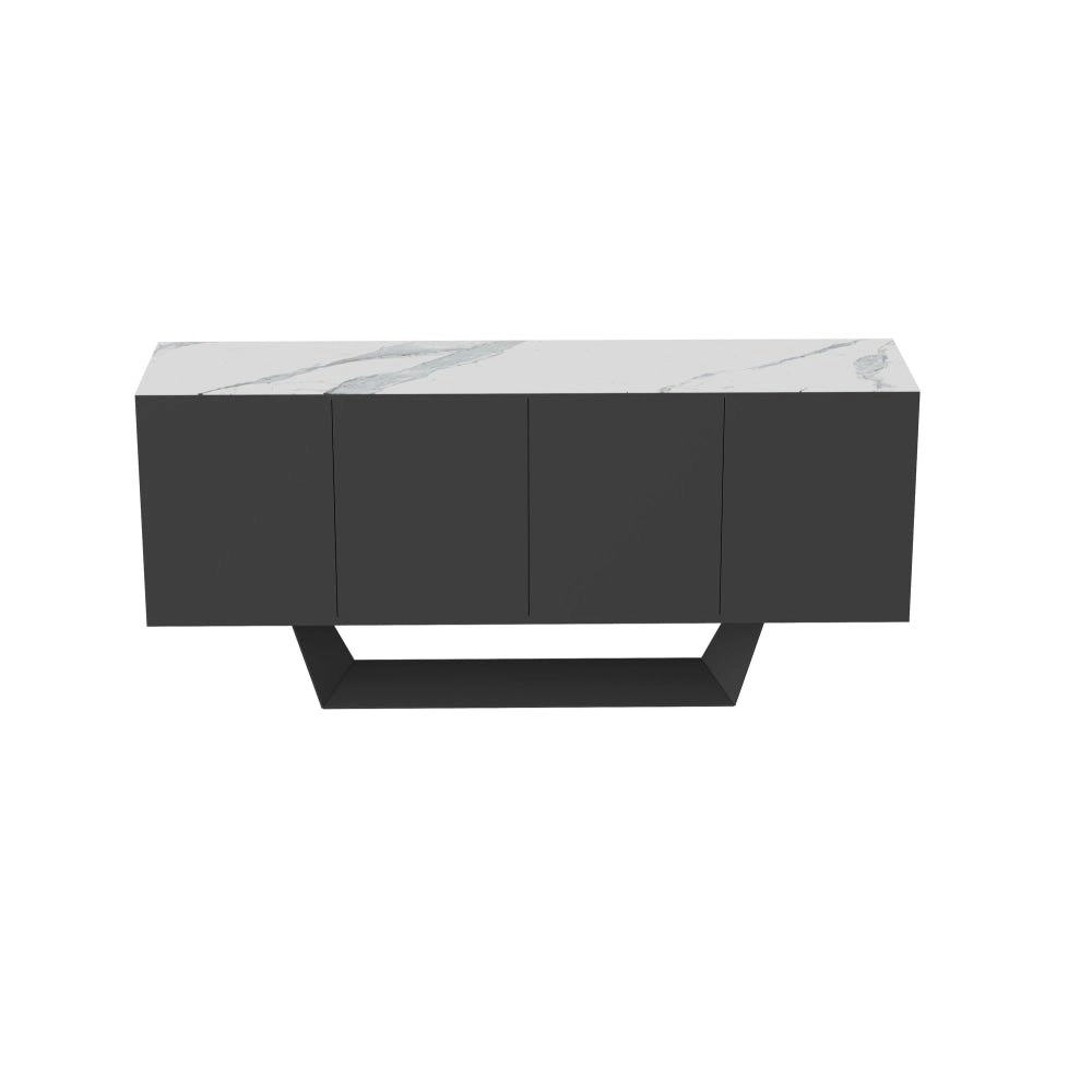 Raimon Furniture Arianna Modern Sideboard Buffet Unit Storage Cabinet Ceramic - Marmo / Black