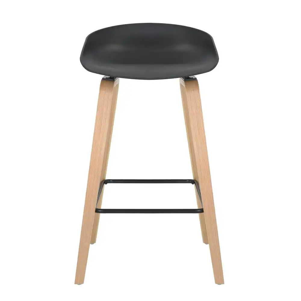 Calla Scandinavian Kitchen Counter Bar Stool 72cm - Black