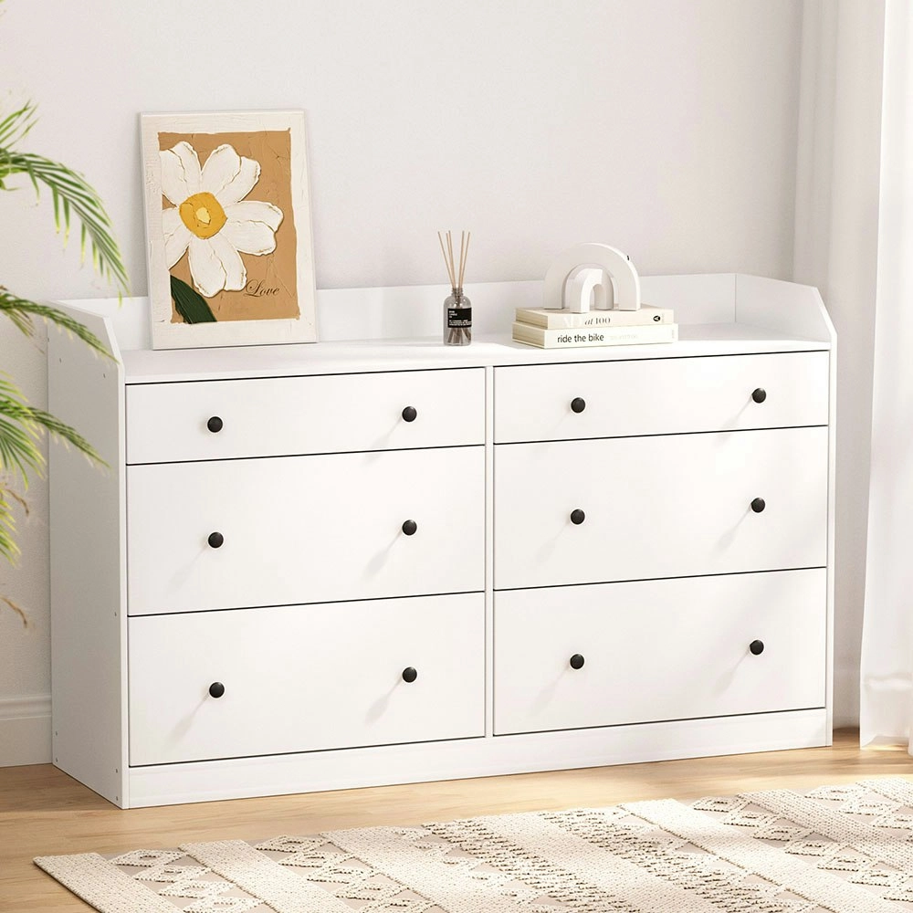 Artiss 6 Chest of Drawers - PETE White