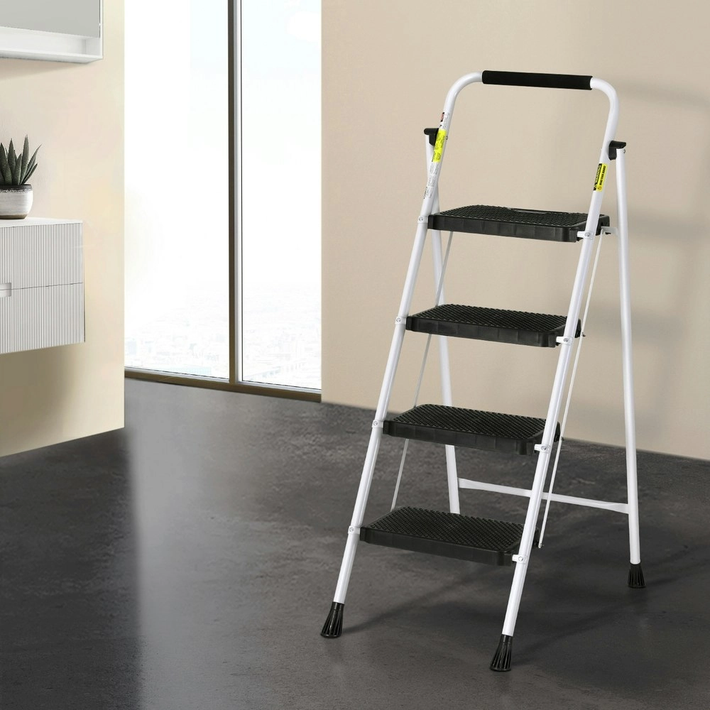 Giantz 4 Step Ladder Multi-Purpose Folding Steel Light Weight Platform