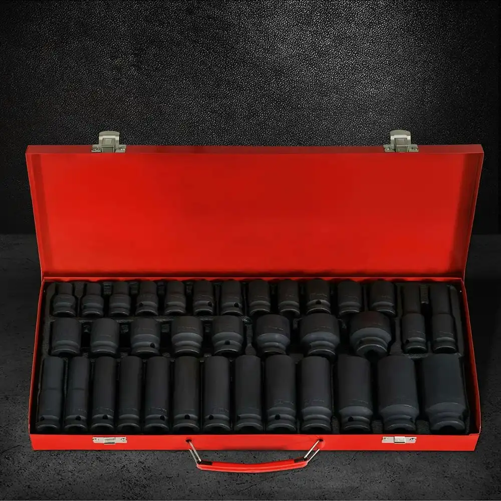 Giantz 35pcs 1/2" Drive Impact Socket Set Metric 8-32mm with Case