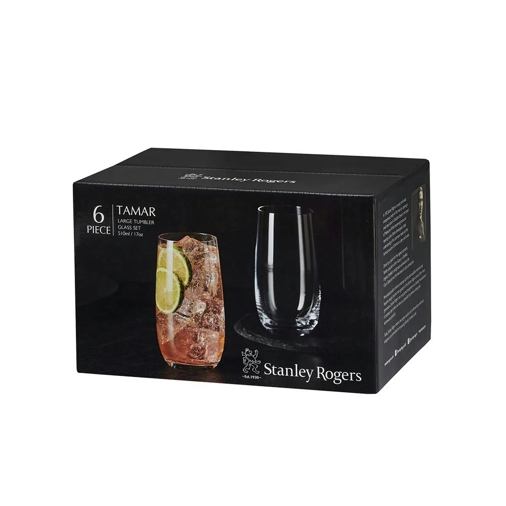 Stanley Rogers TAMAR LARGE TUMBLERS 510ml SET 6