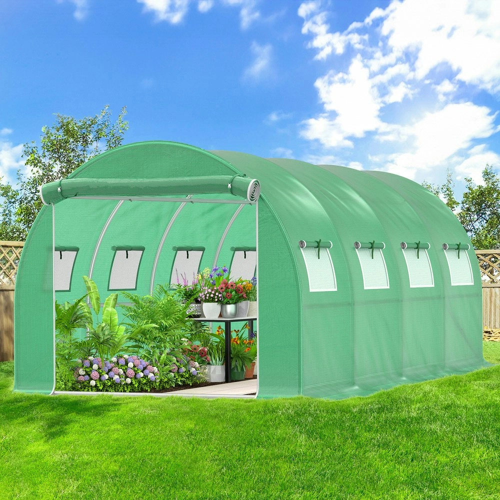 Alfordson Greenhouse Dome Shed Walk-in Tunnel Plant Garden Storage Cover 4x3x2M