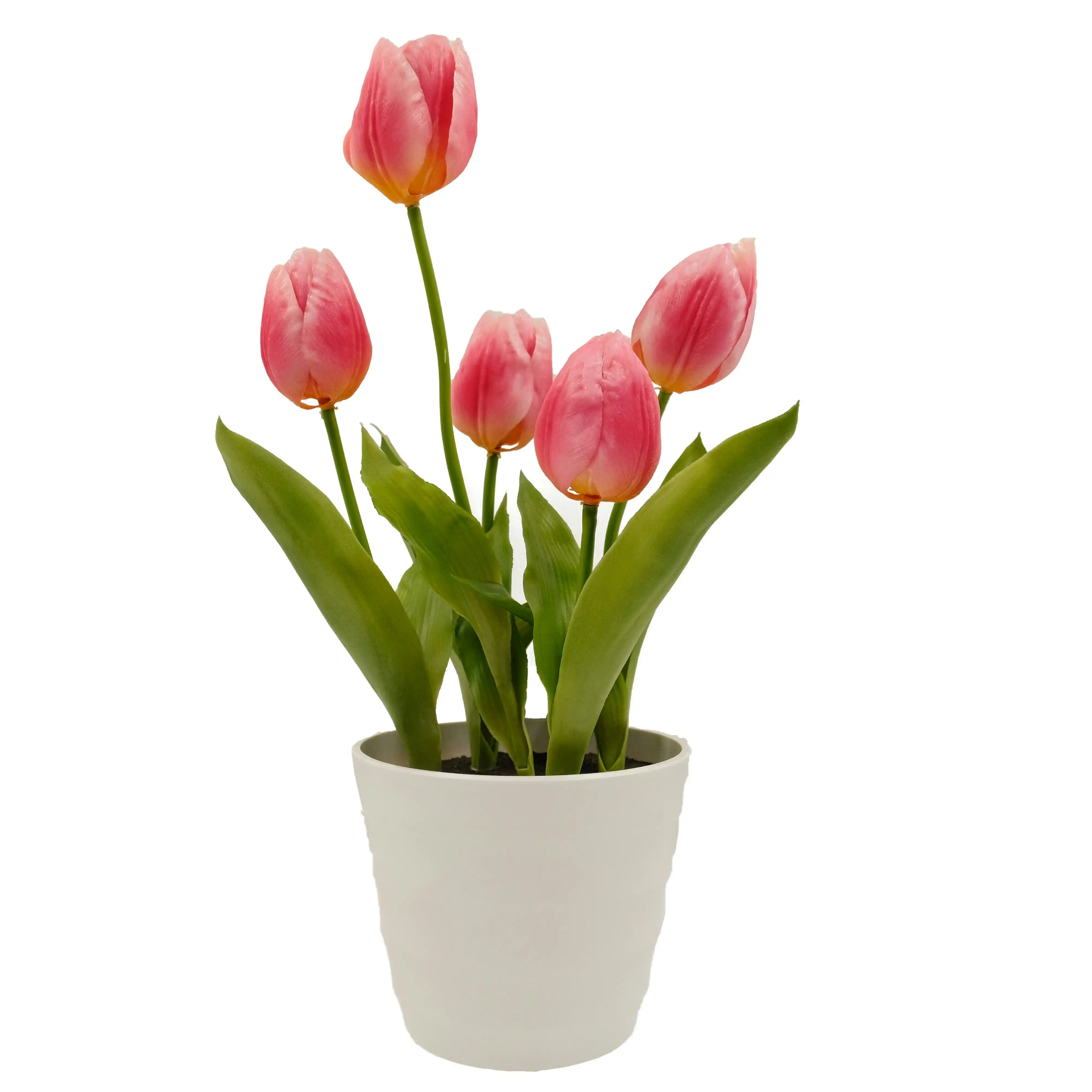 Artificial Pink Tulip Flowers Plant 48cm