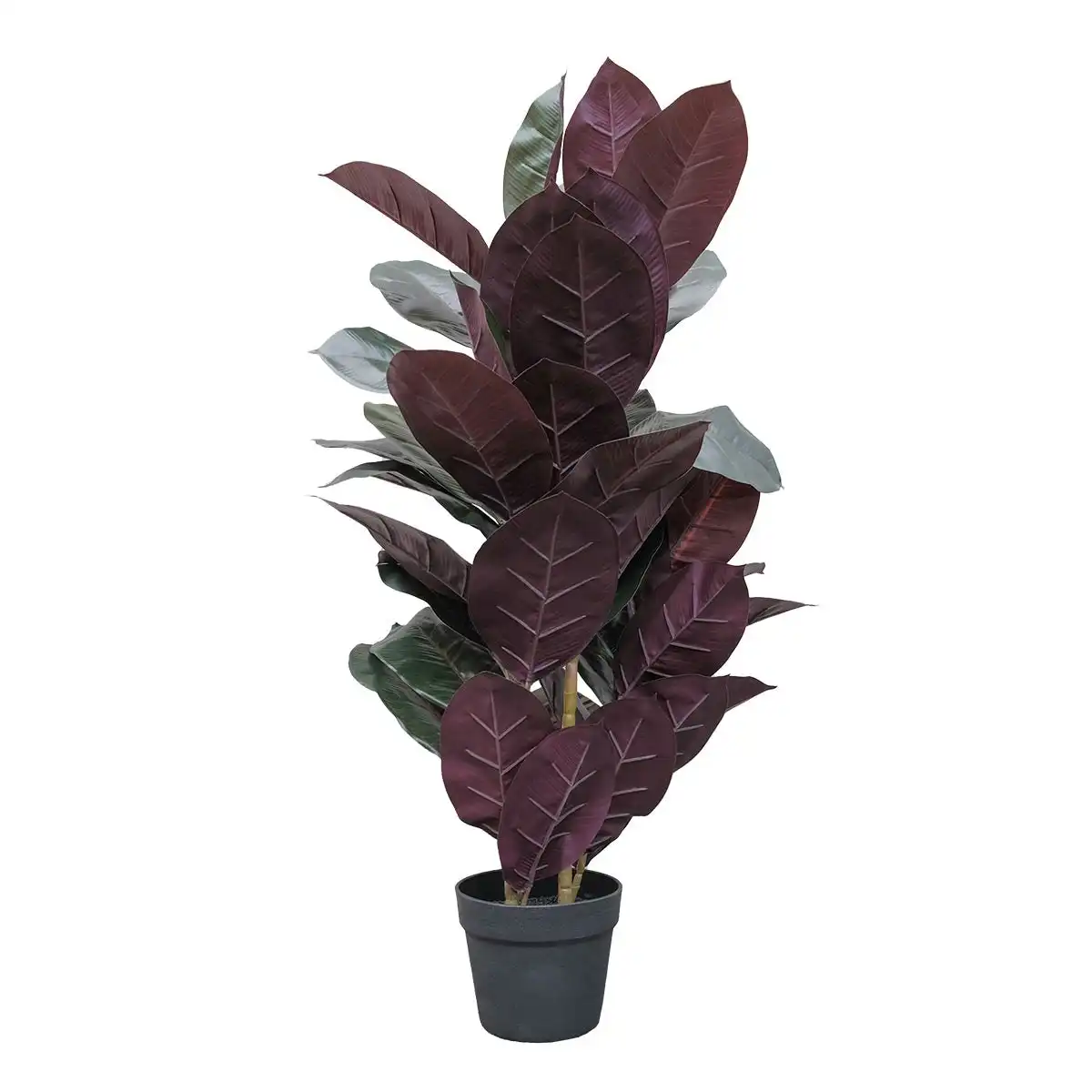 Artificial Burgundy Rubber Plant 90cm