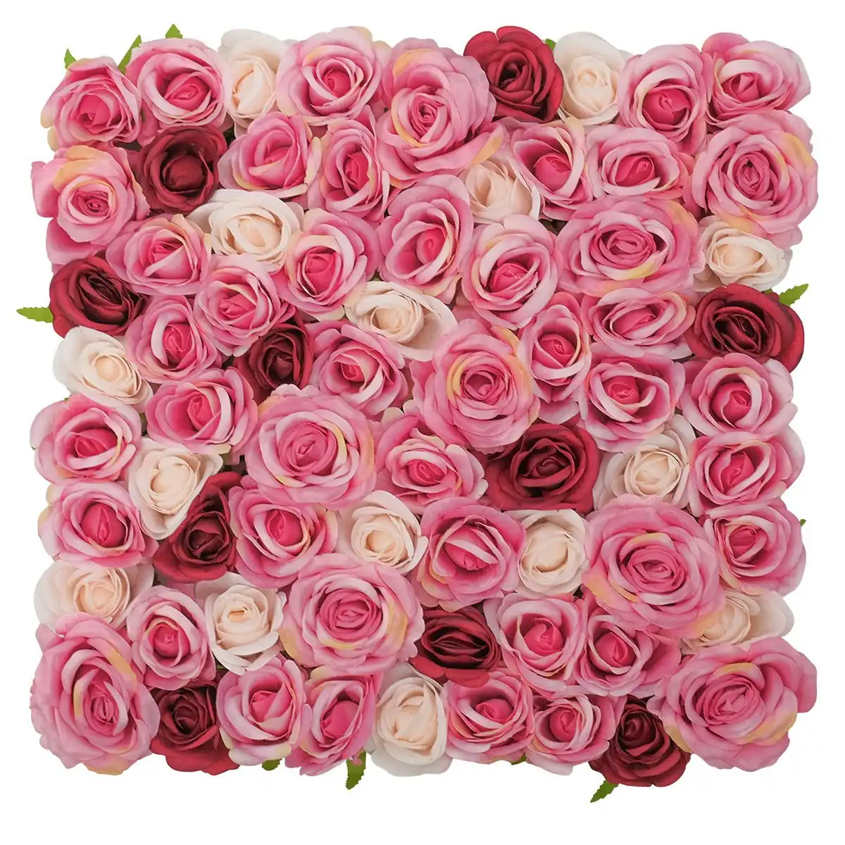 Artificial Ivory Flower Hedge - Multi colours 50cm x 50cm