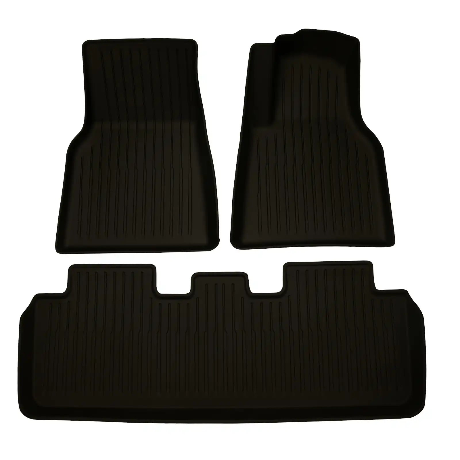 Tesla Model Y 2021-2023 TPE 3D Interior Floor Mat Set Front Rear Accessories