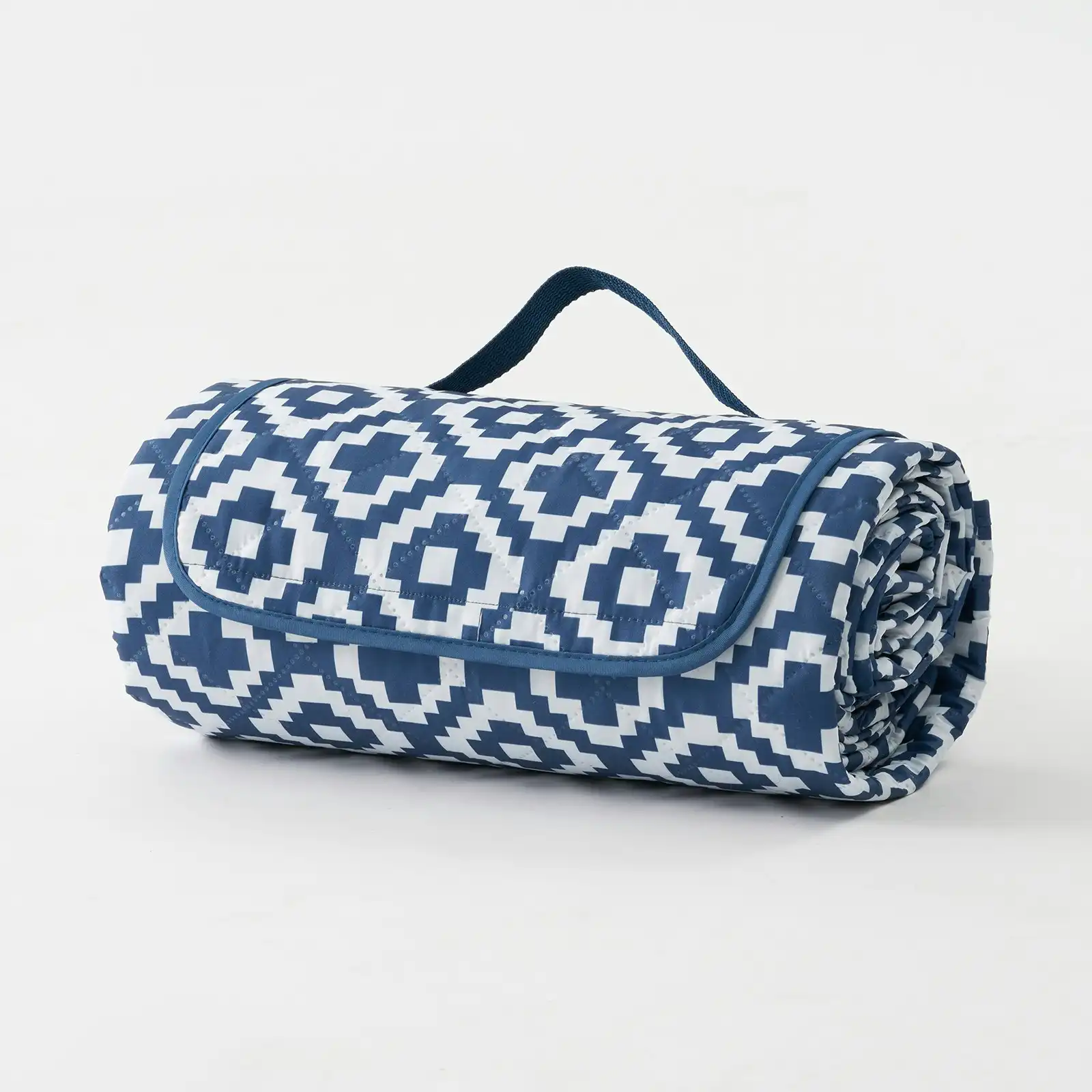 Viviendo 200x200cm Waterproof Outdoor Picnic Rug Blanket - Blue Pixel