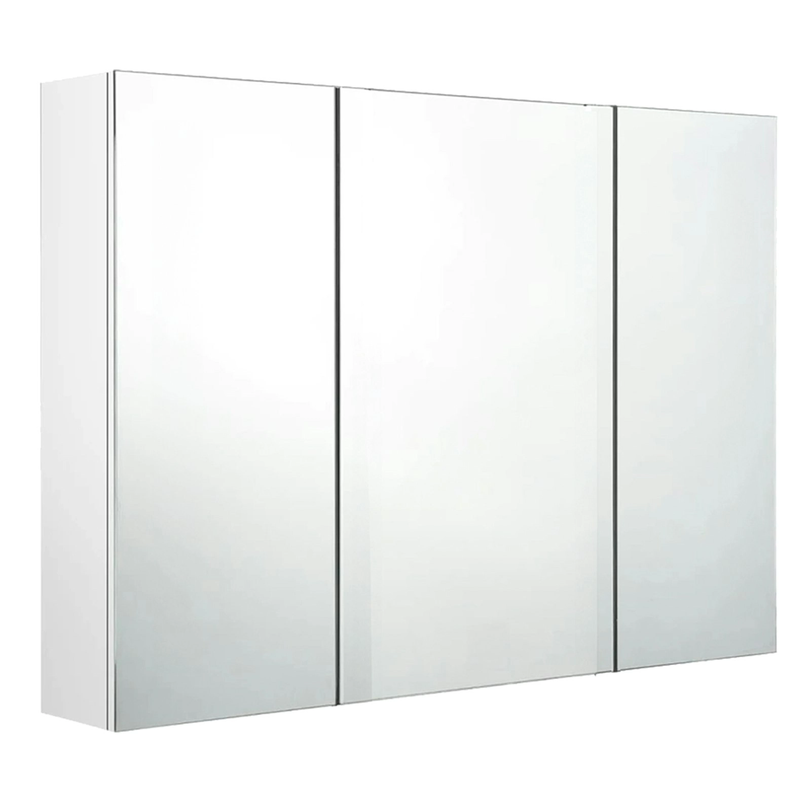 Viviendo Bathroom Shaving Mirror Cabinet Vanity Cabinets Stainless Steel 90 x 72cm 3 Door