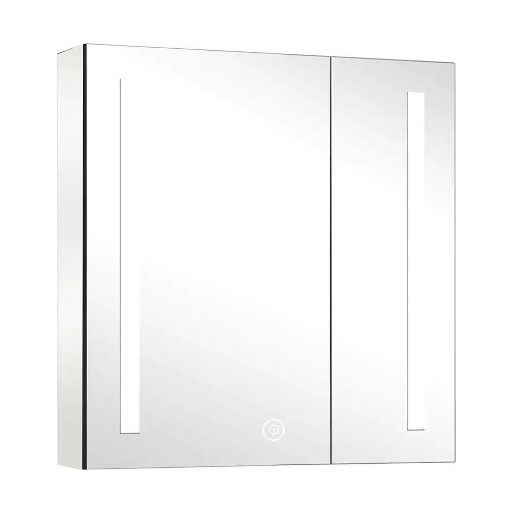 Viviendo LED Bathroom Mirror Cabinet Home Washroom Toilet Wall-Mounted Vanity Shelf Storage - 72 x 75cm  2 Door