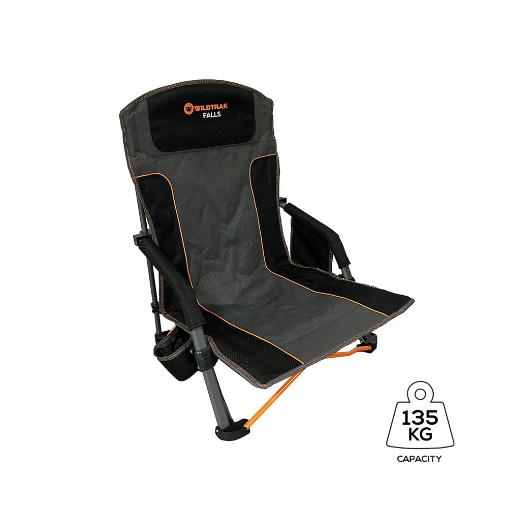 Falls Event Chair with Slight Recline, High Back & Pocket (Folding Chair + Carry Bag)