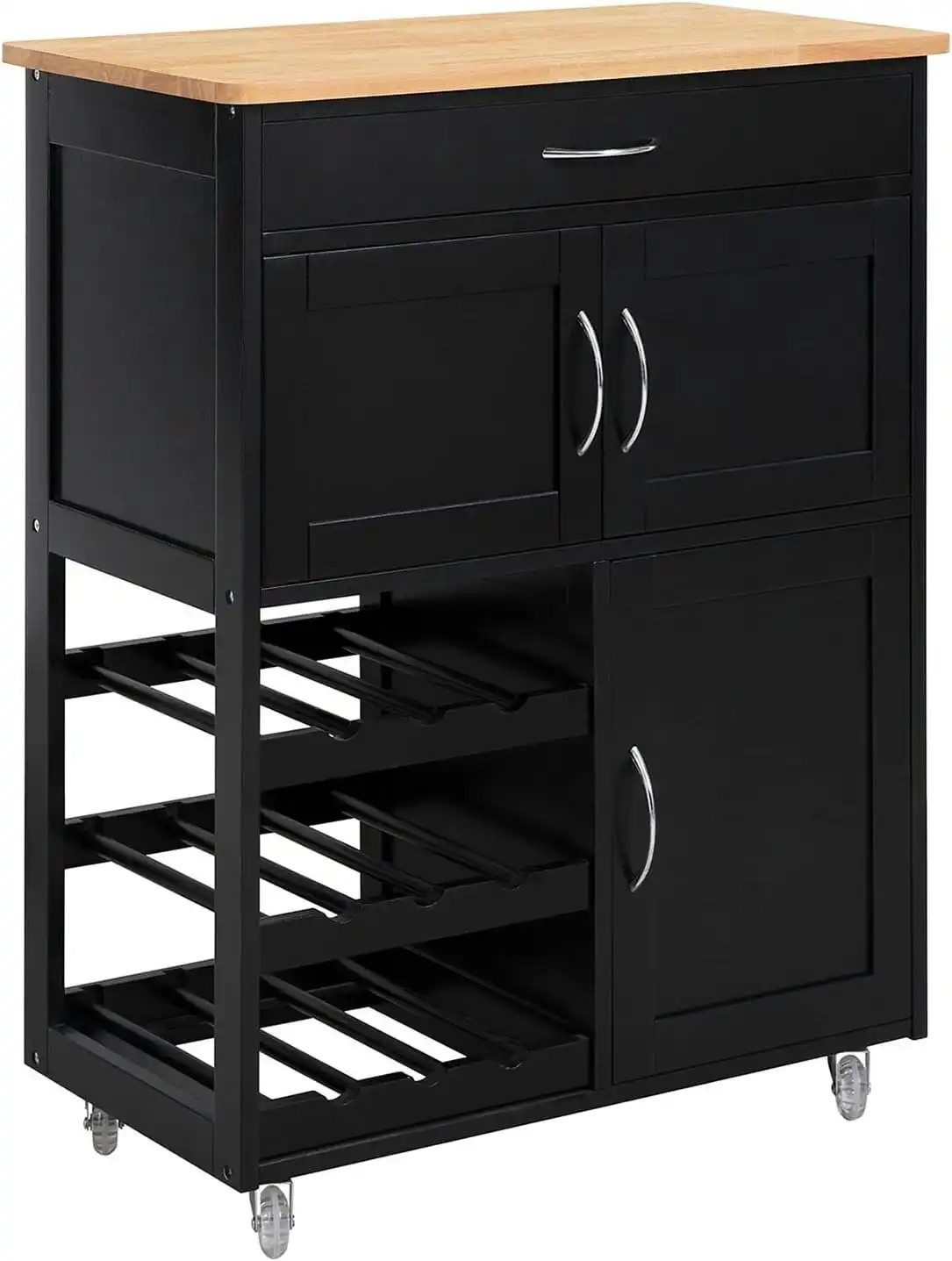 Kitchen Trolley Bottle Rack Drawer Cabinet