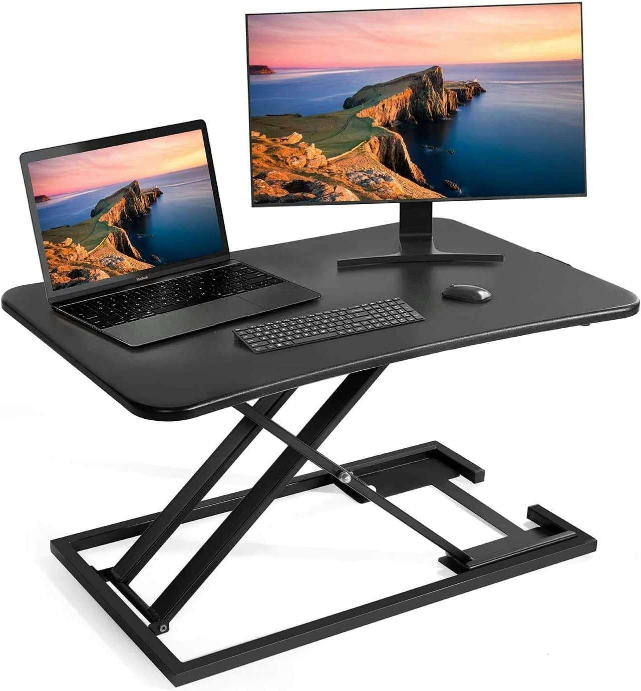 Height Adjustable Standing Desk Converter (Black)