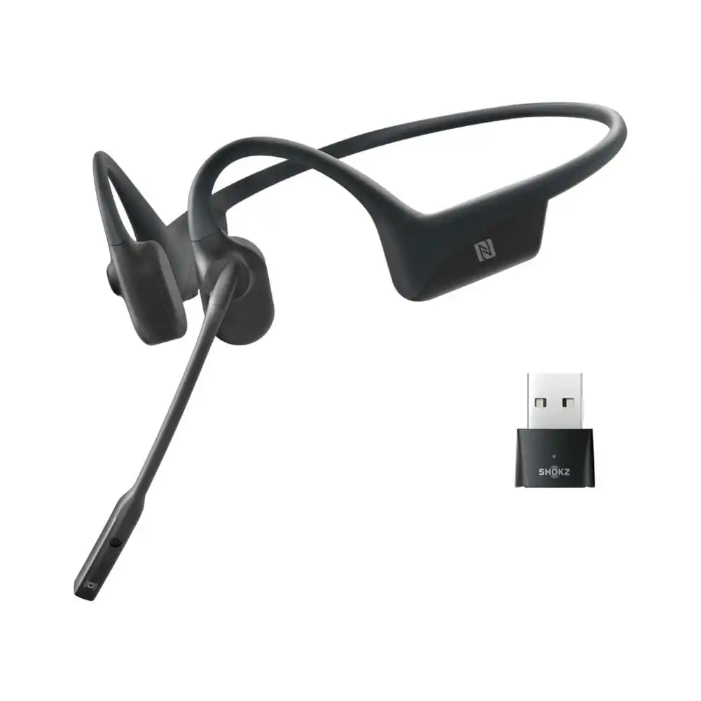 Shokz OpenComm UC 2 Wireless Bone Conduction Bluetooth Headset USB-A Adapter