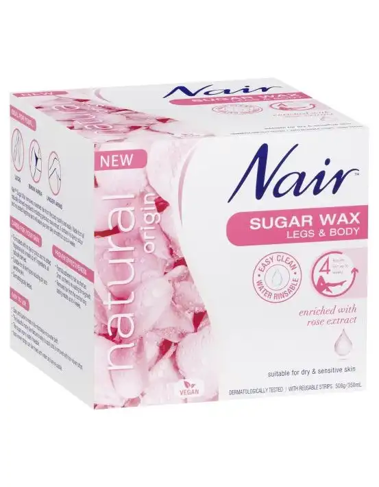 Nair Natural Origin Sugar Wax Rose 350ml