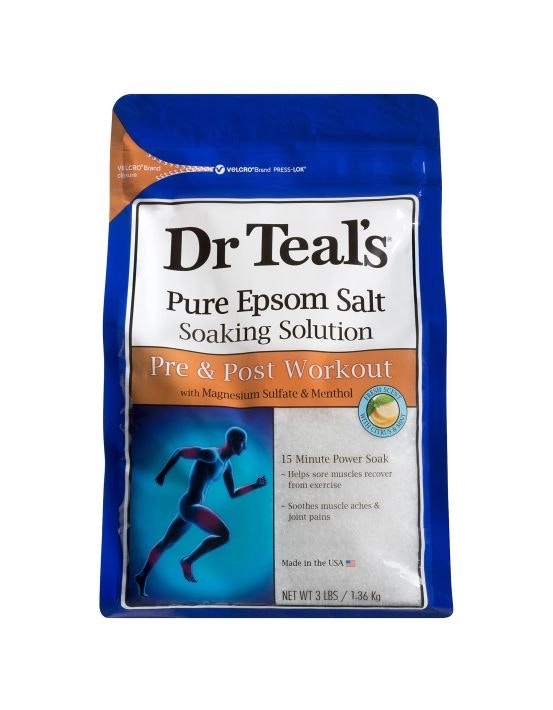 Dr Teal's Pure Epsom Salt Soaking Solution Pre & Post Workout 1.36kg