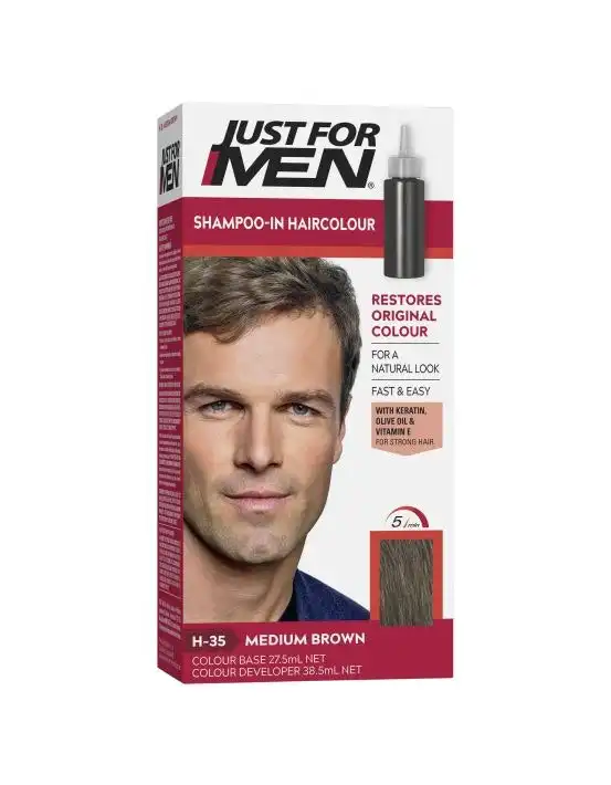 Just For Men Shampoo-In Haircolour 33 Medium Brown