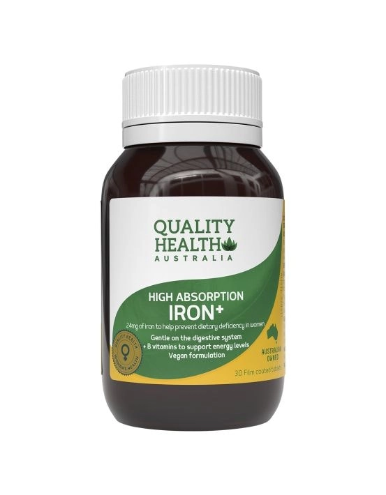 Quality Health High Absorption Iron+ 30 Tablets