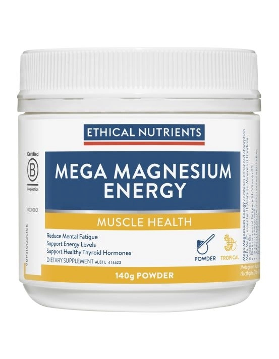 Ethical Nutrients Mega Magnesium Energy Powder 140g