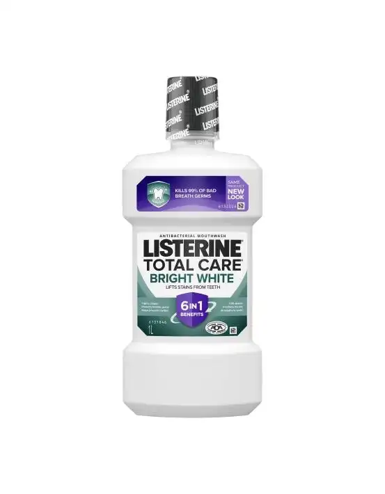 Listerine Mouthwash Bright White  1l