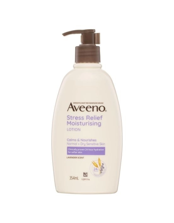 Aveeno Stress Relief Lavender Scented Moisturising Body Lotion 354mL