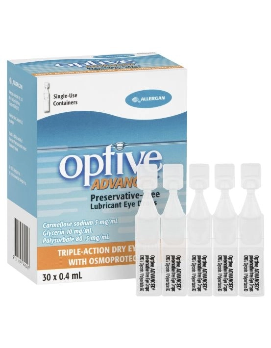 OPTIVE Advanced Lubricant Eye Drops 30 x 0.4mL