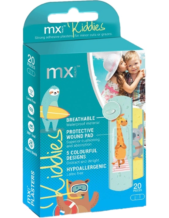 MX Health Kiddies Assorted Plasters 20 Pack