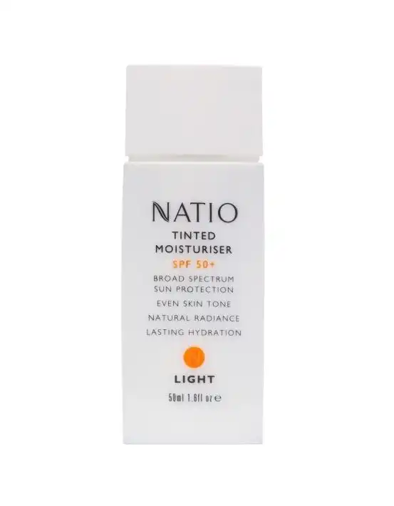 Natio Tinted Moisturiser Light SPF50+ 50ml