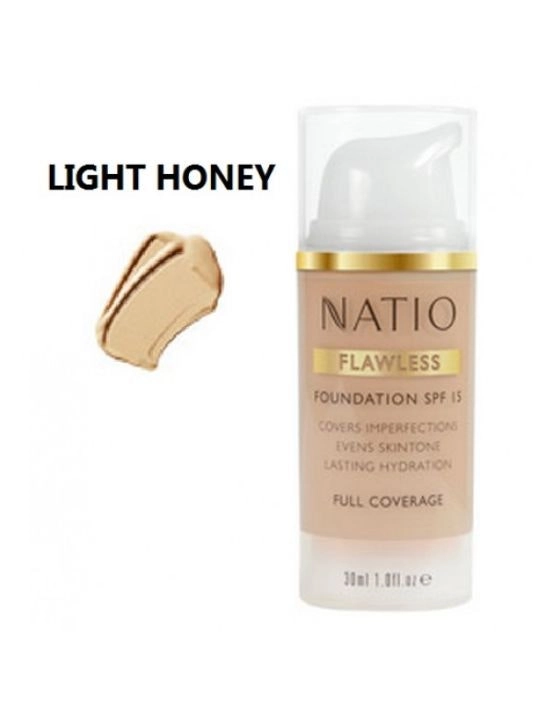 Natio Flawless Foundation SPF 15 Light Honey