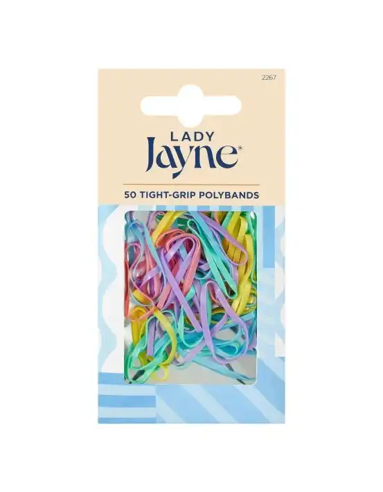 Lady Jayne Pastel Snagless Elastomer Elastics 50 Pack