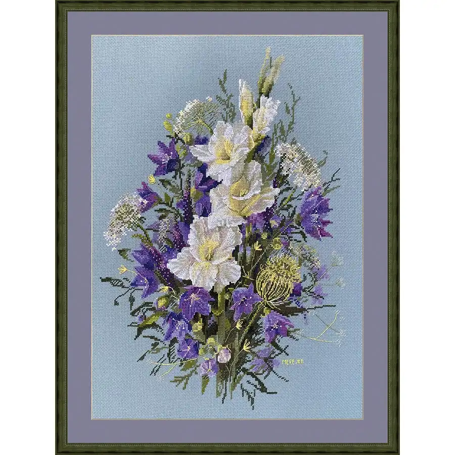 The White Sword Lily Cross Stitch- Needlework