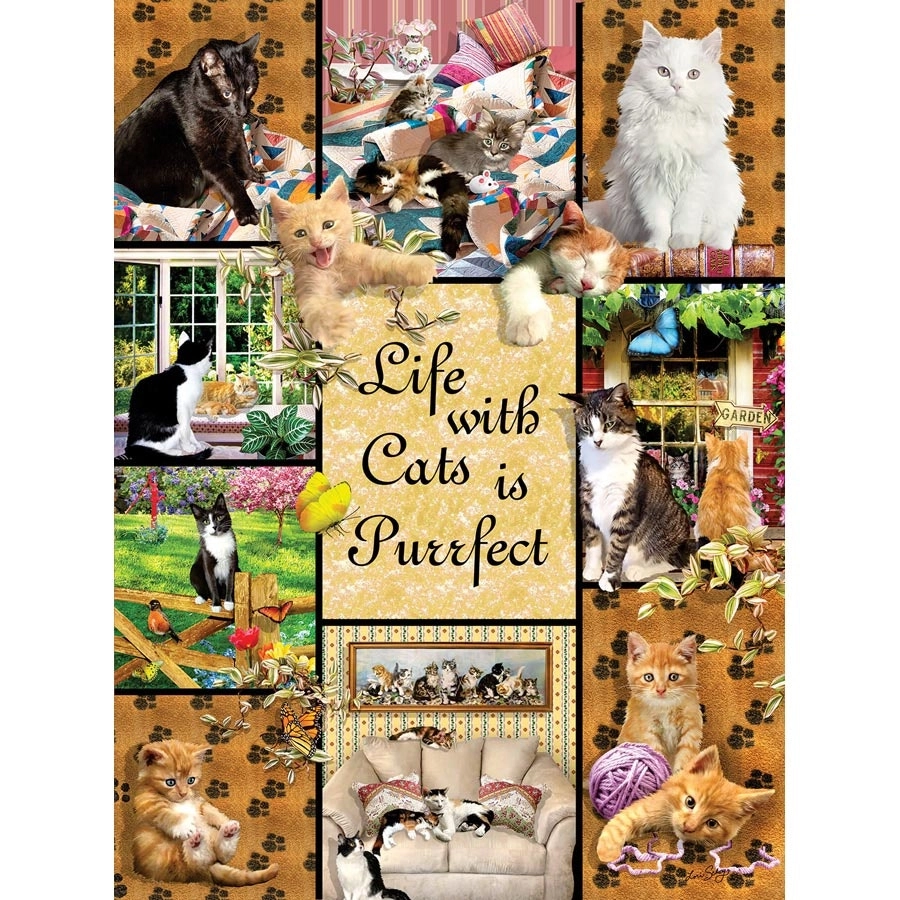 Cat's Make Life Perr-fect 1000 pc- Jigsaws