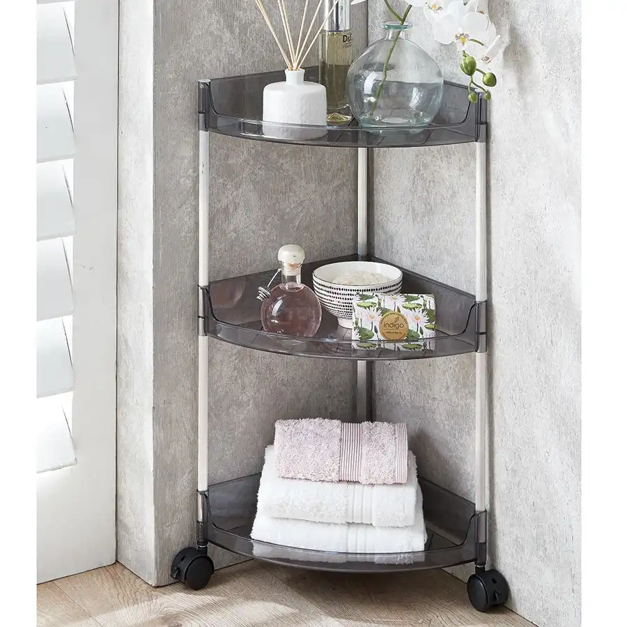 3 tier corner shelf trolley