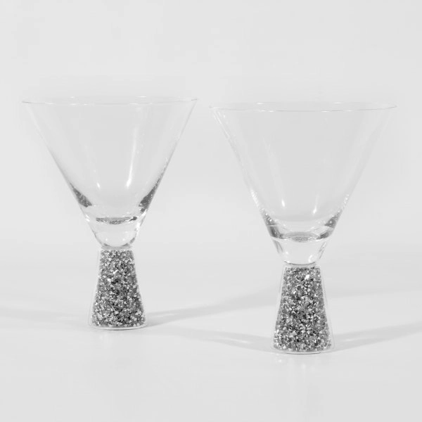 Glitz Short Stem Martini Glasses Pack of 2