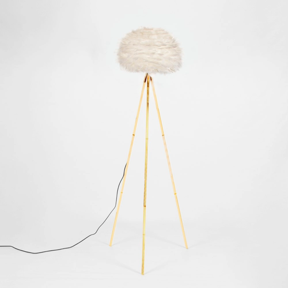 White Feather Tripod Floor Lamp