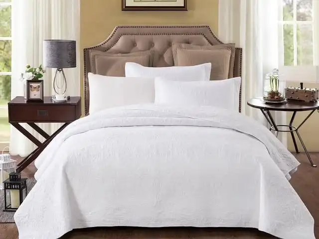 Pure White Bedspread by Classic Quilts