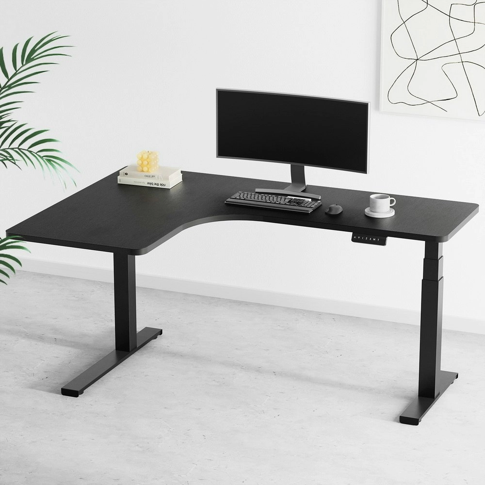 Artiss Standing Desks L-shape Motorised 160CM Black