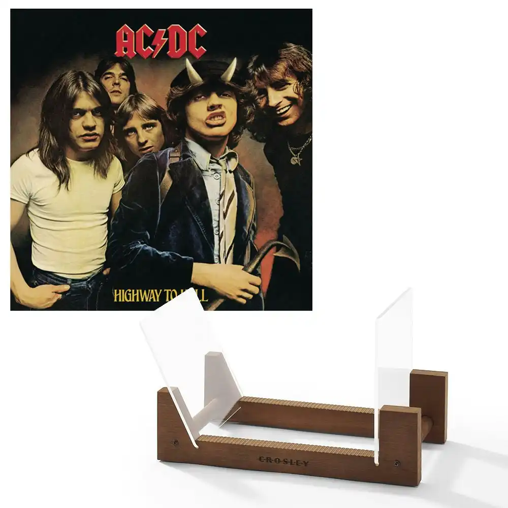 Ac/Dc Highway To Hell Vinyl Album & Crosley Record Storage Display Stand