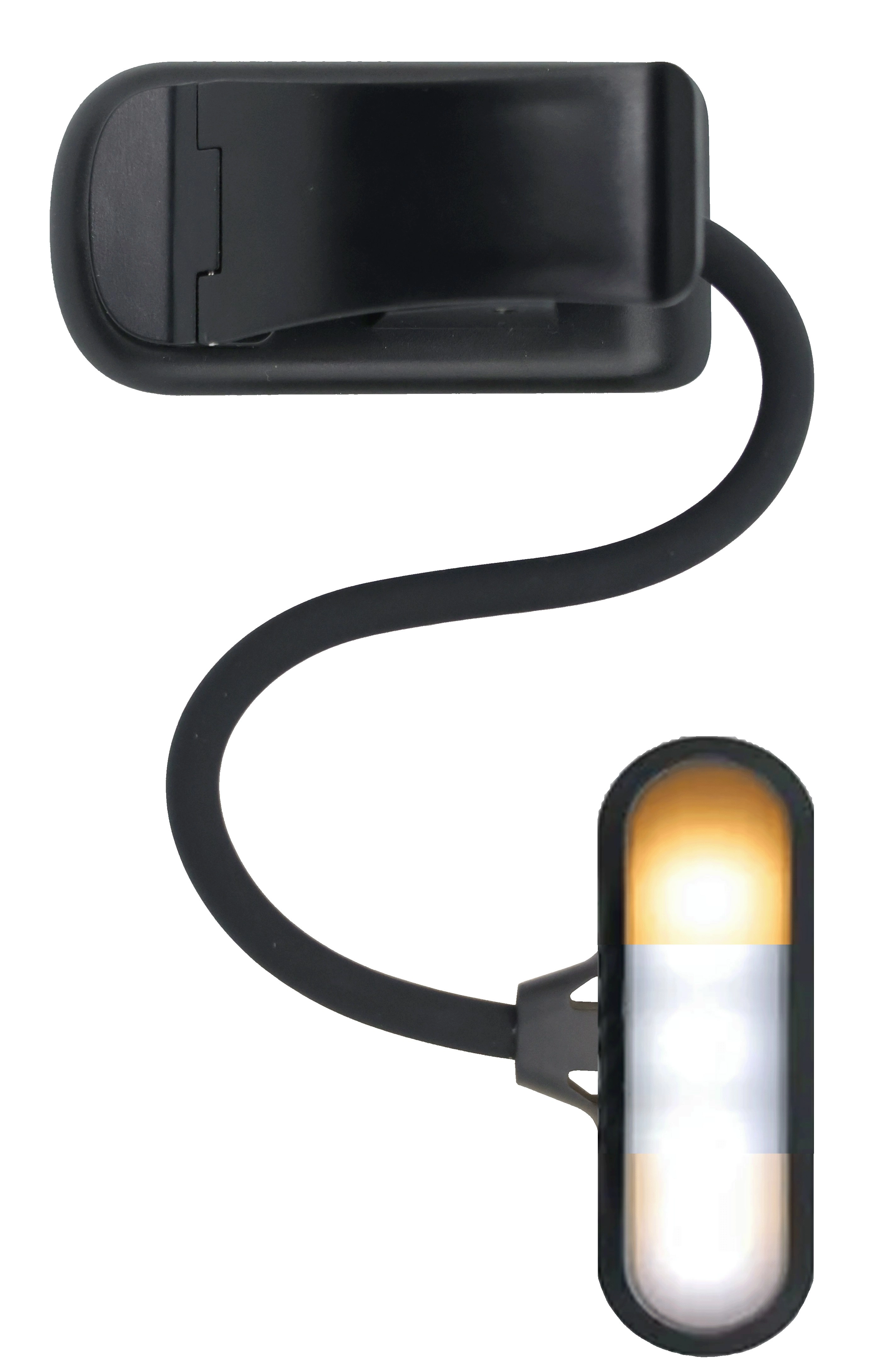 25th Hour Clip on LED Book Light Black