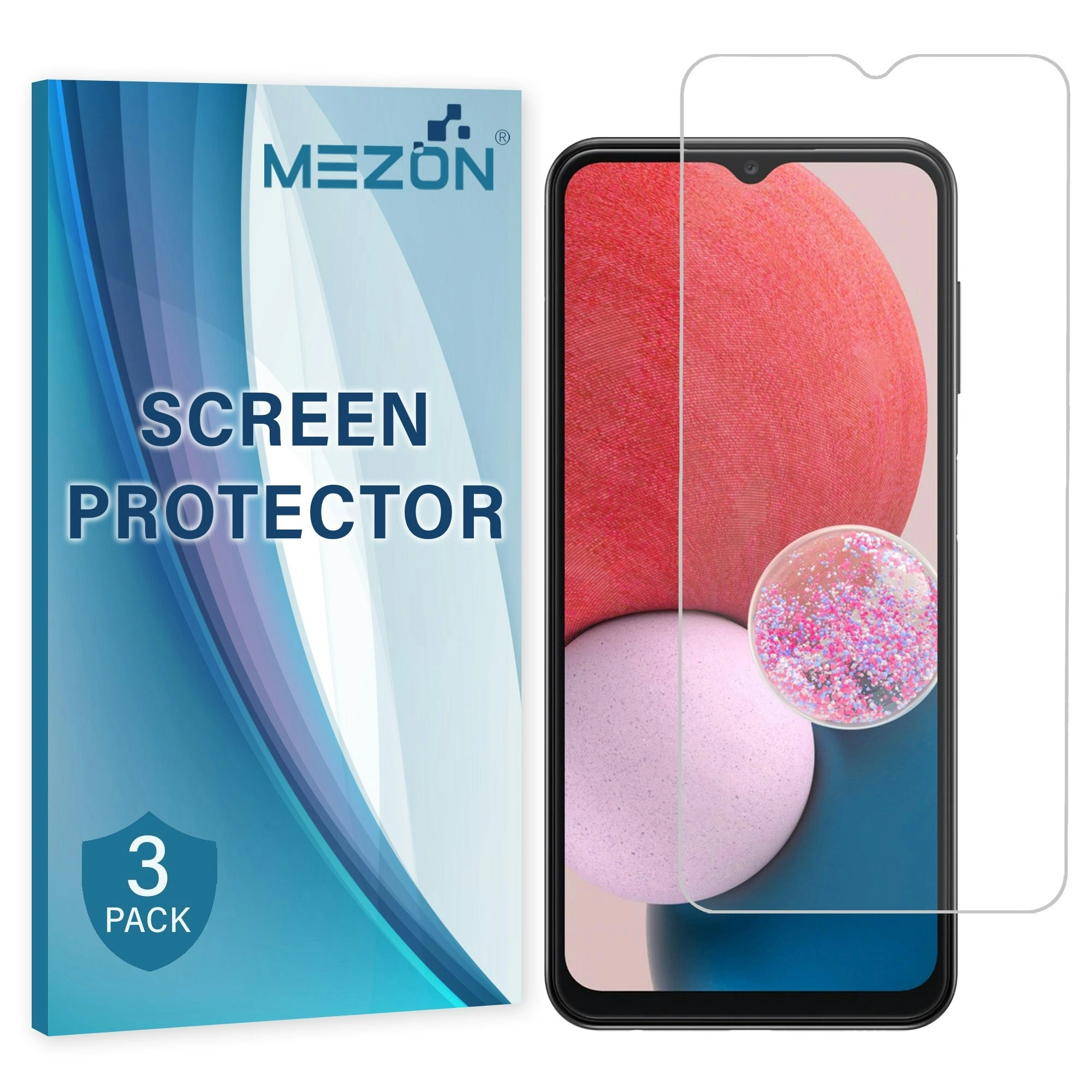 [3 Pack] MEZON Samsung Galaxy A13 Anti-Glare Matte Screen Protector Case Friendly Film (Galaxy A13, Matte)