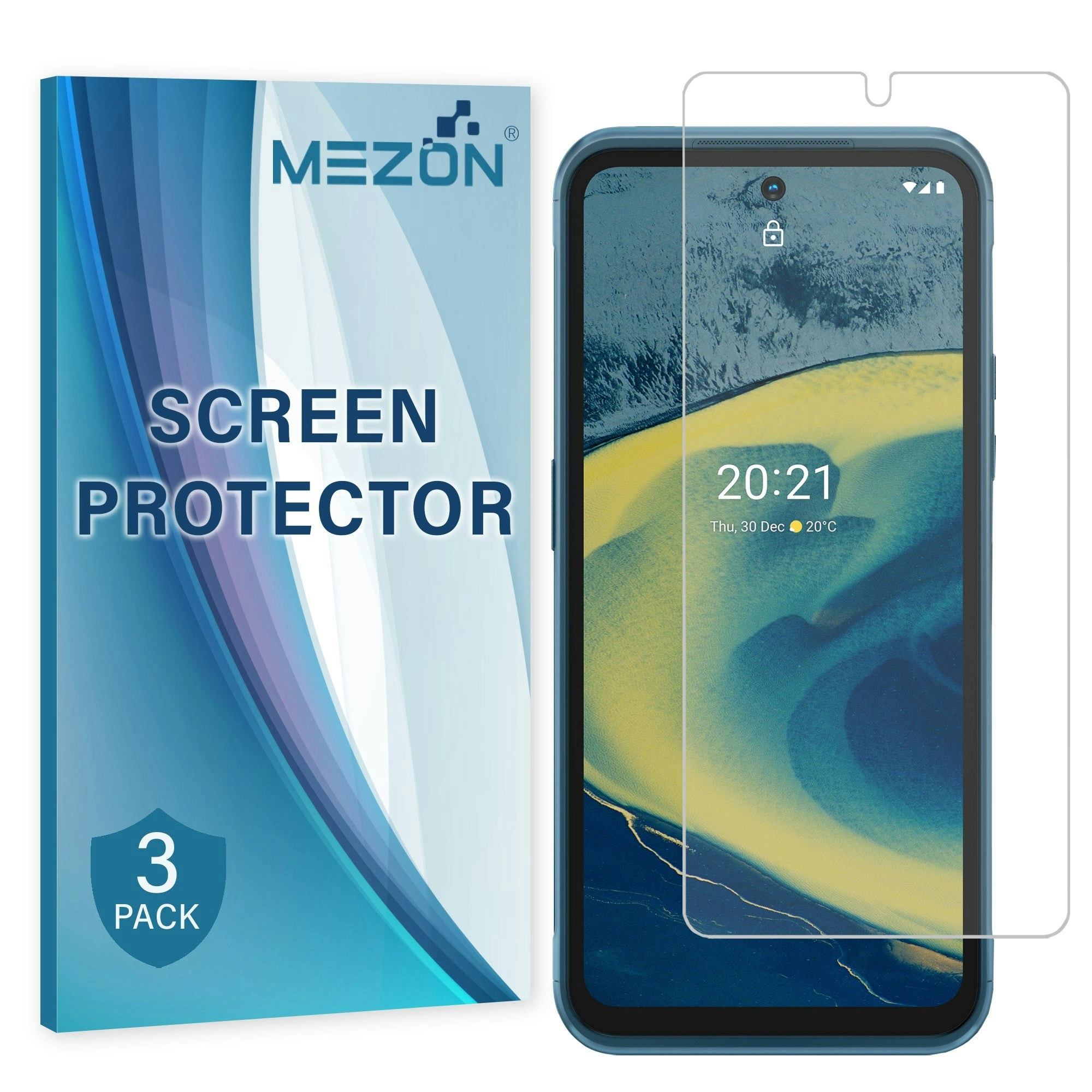 [3 Pack] MEZON Nokia XR20 Anti-Glare Matte Screen Protector Case Friendly Film (Nokia XR20, Matte)