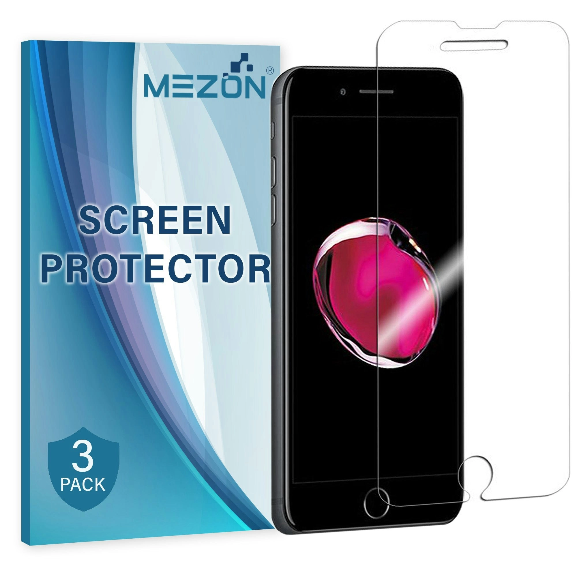 [3 Pack] MEZON Apple iPhone 8 (4.7") Anti-Glare Matte Screen Protector Case Friendly Film (iPhone 8, Matte)