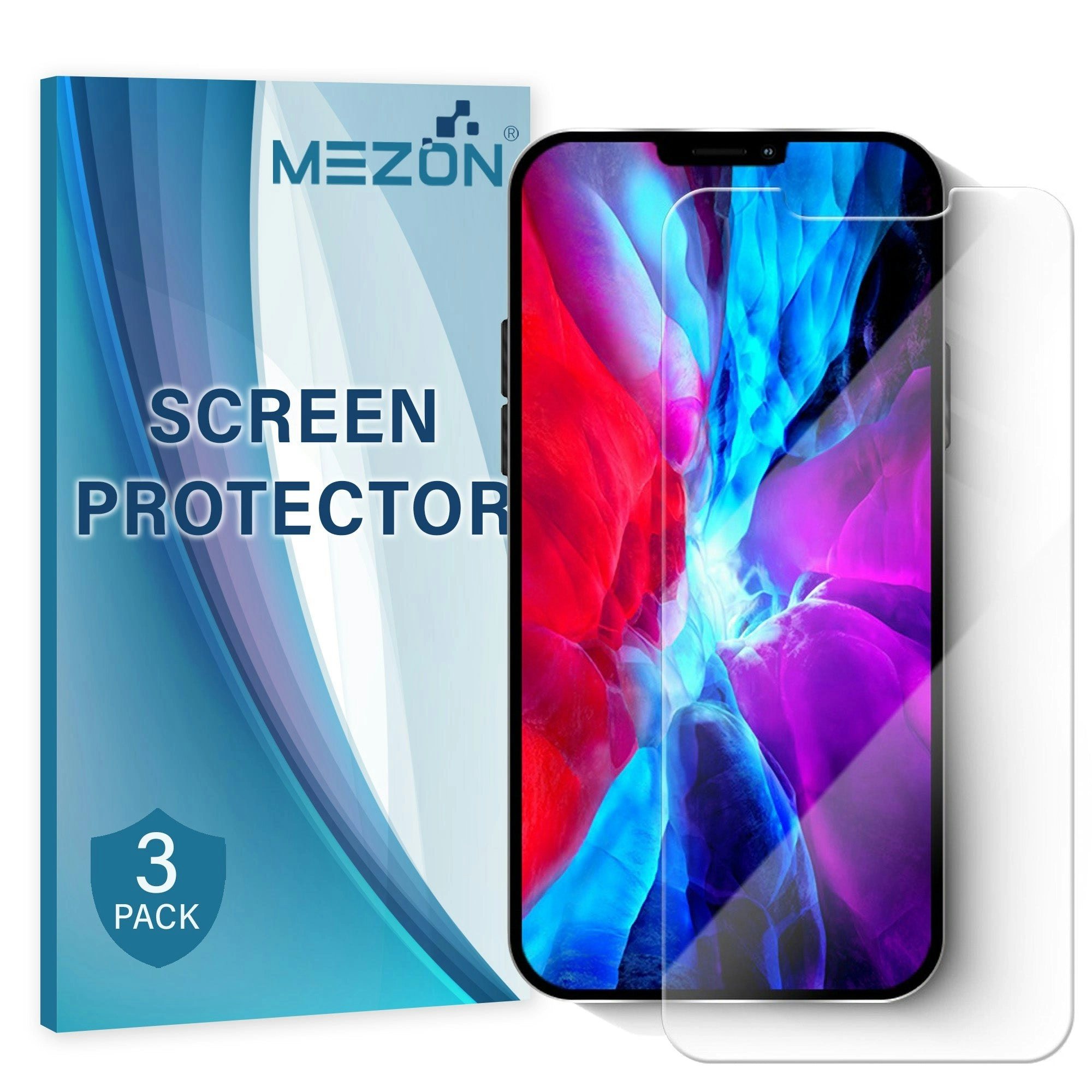 [3 Pack] MEZON Apple iPhone 12 Pro (6.1") Anti-Glare Matte Screen Protector Case Friendly Film (iPhone 12 Pro, Matte)