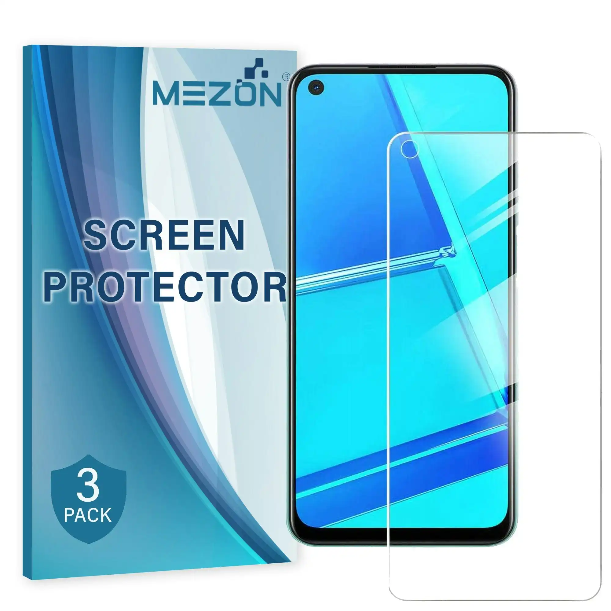 [3 Pack] MEZON OPPO A53 Anti-Glare Matte Screen Protector Case Friendly Film (A53, Matte)