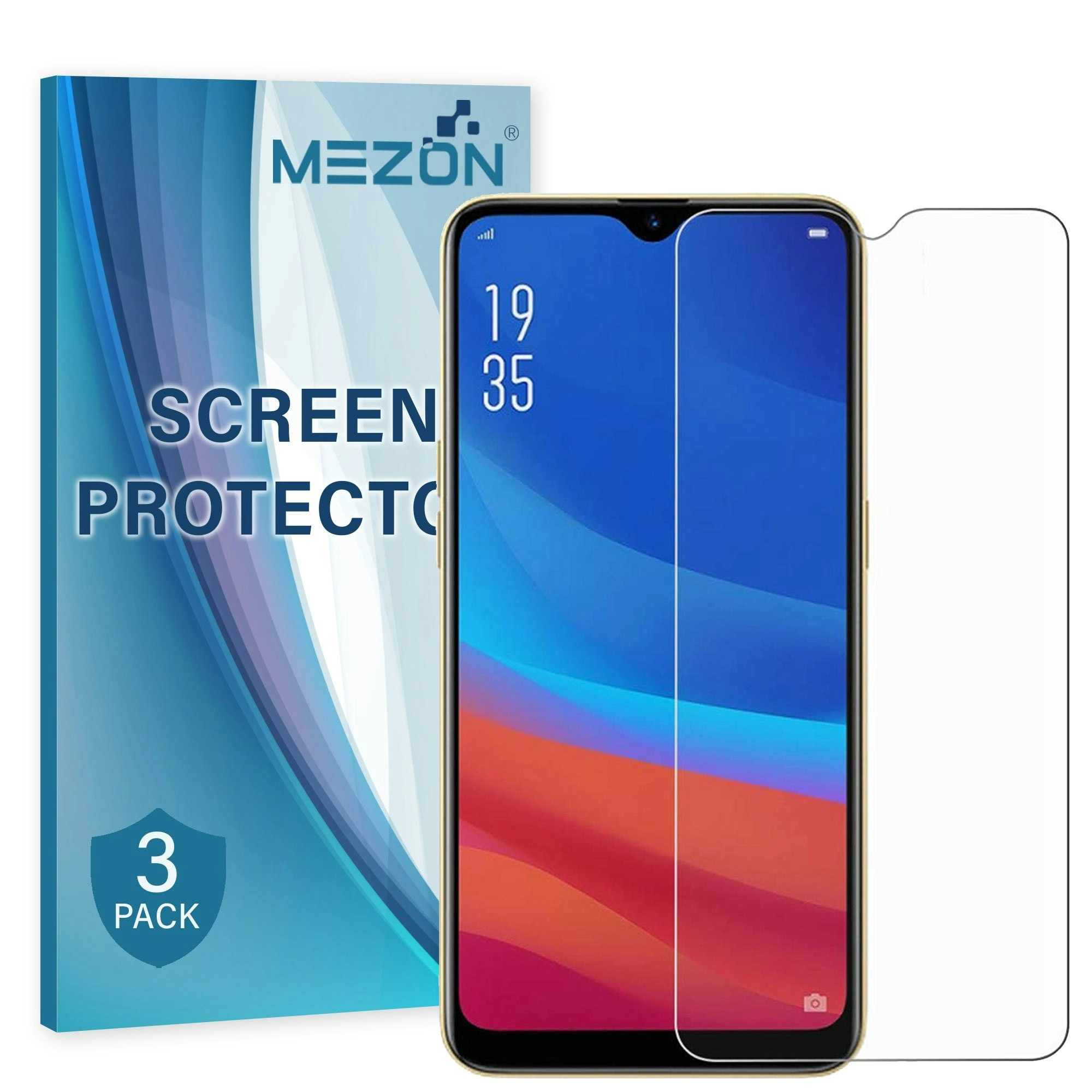 [3 Pack] MEZON OPPO AX5s Anti-Glare Matte Screen Protector Case Friendly Film (AX5s, Matte)