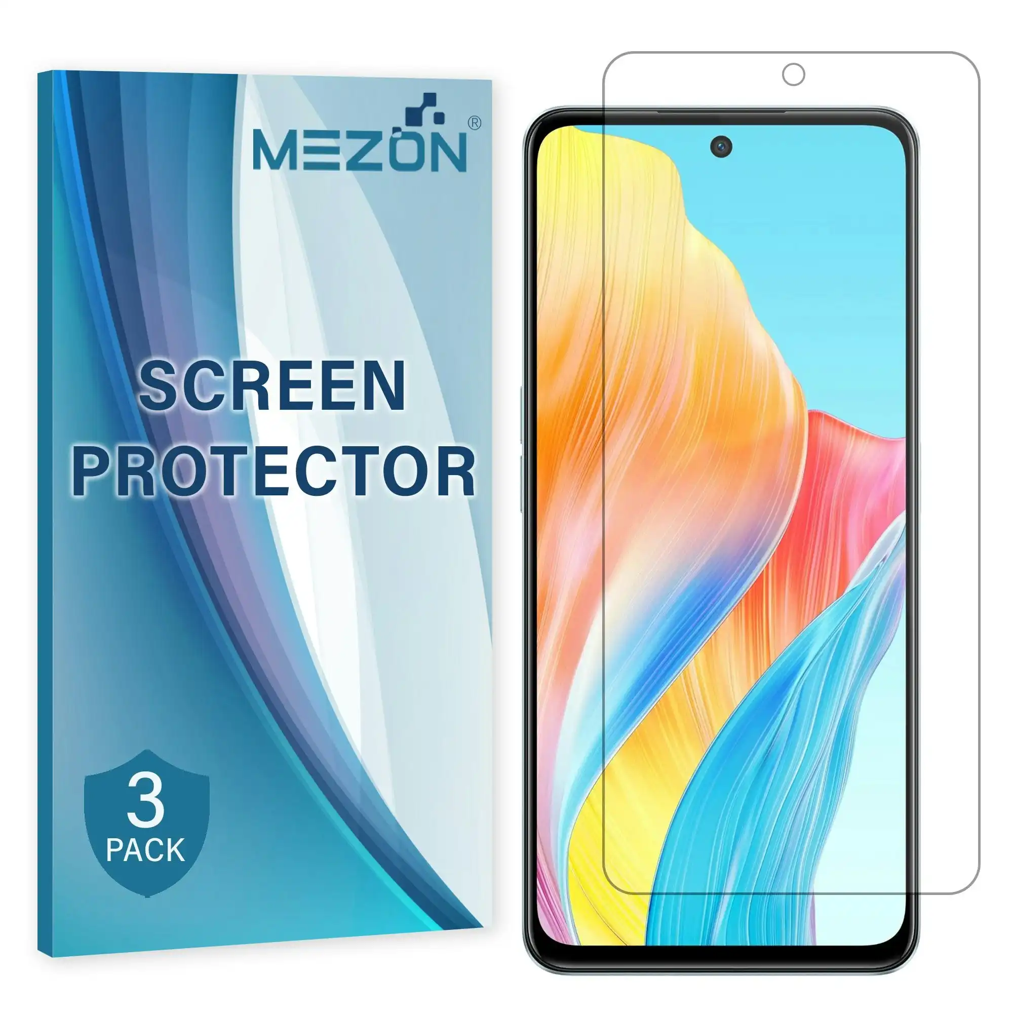 [3 Pack] MEZON OPPO A98 5G Anti-Glare Matte Screen Protector Case Friendly Film (OPPO A98 5G, Matte)