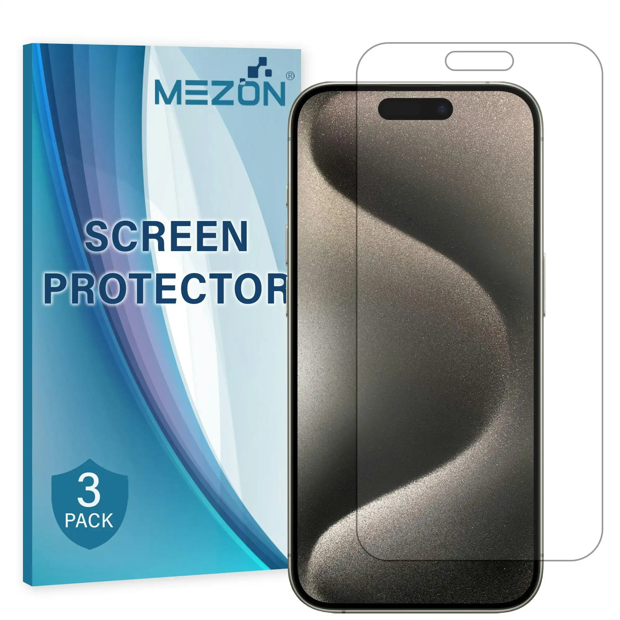 [3 Pack] MEZON Anti-Glare Matte Film for iPhone 15 Pro Max (6.7") Premium Case Friendly Screen Protector