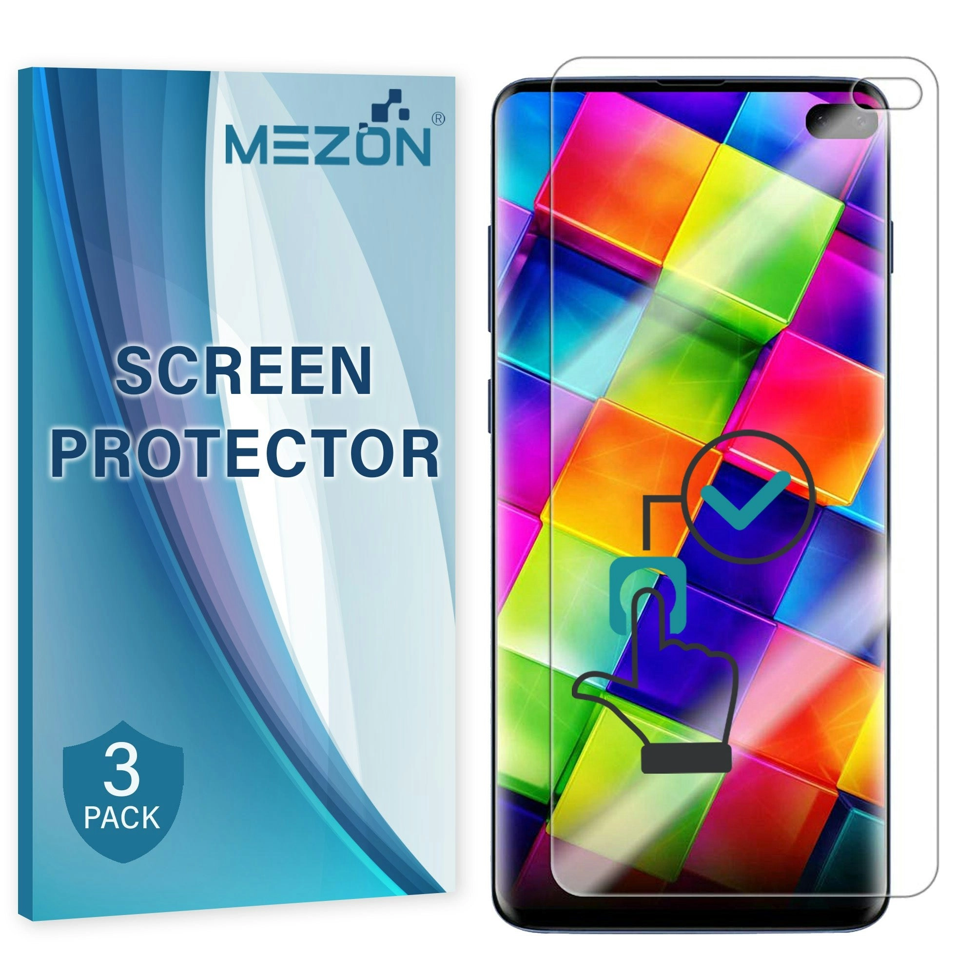 [3 Pack] MEZON Samsung Galaxy S10 5G Ultra Clear Edge-to-Edge Full Coverage Hydrogel  Screen Protector Film