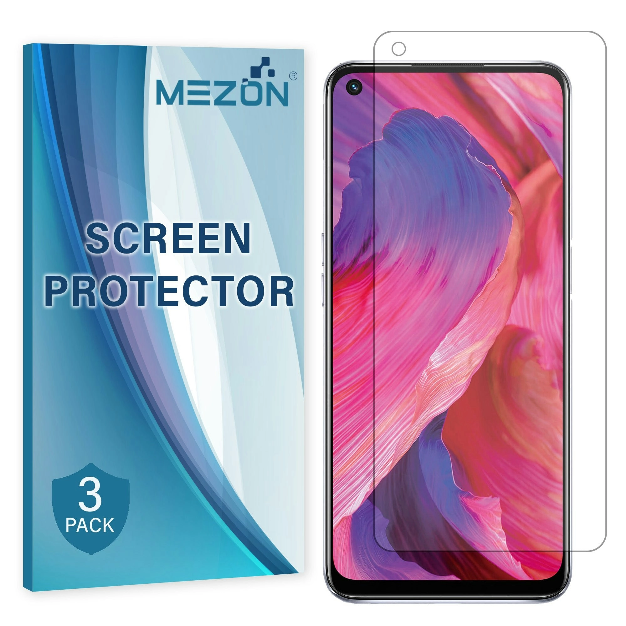 [3 Pack] MEZON OPPO A54 5G Premium Hydrogel Clear Edge-to-Edge Full Coverage Screen Protector Film