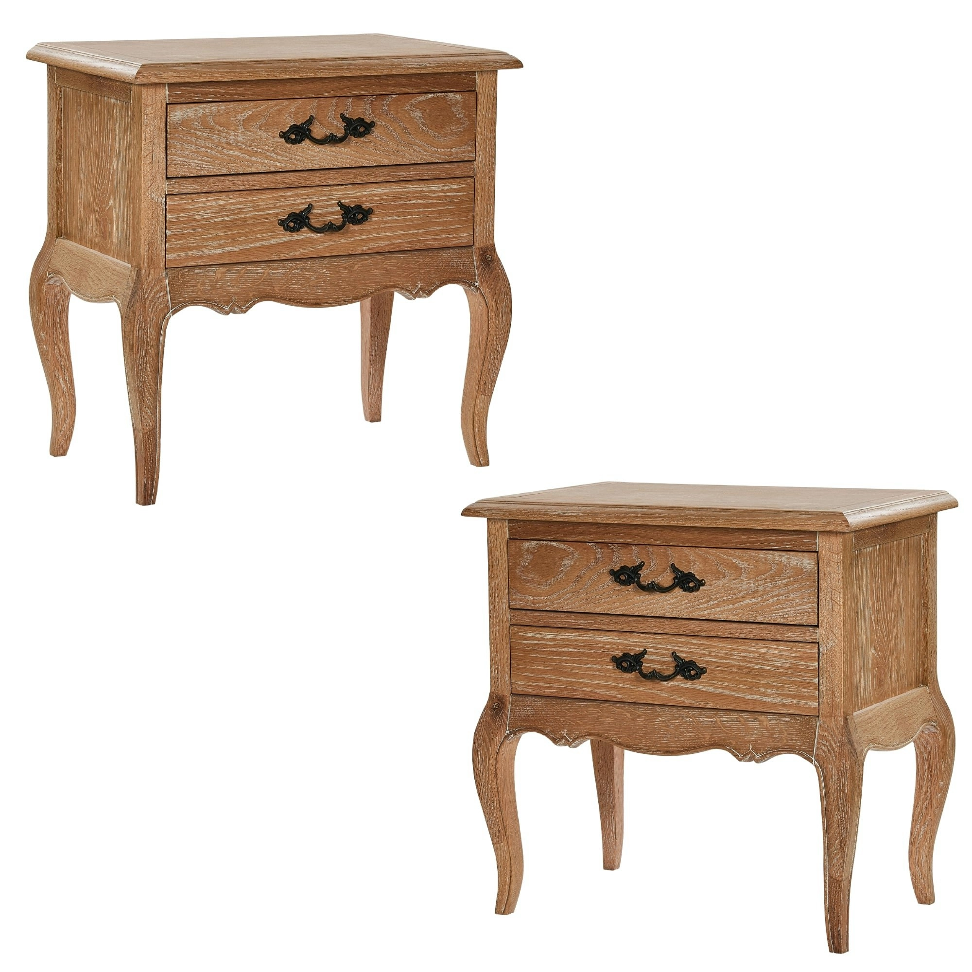 Bali 2pc Bedside Table Oak